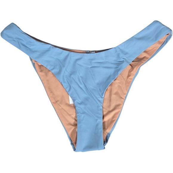 J. Crew Curved-waist cheeky bikini‎ bottom in Blue Mist S NWT - Picture 1 of 7